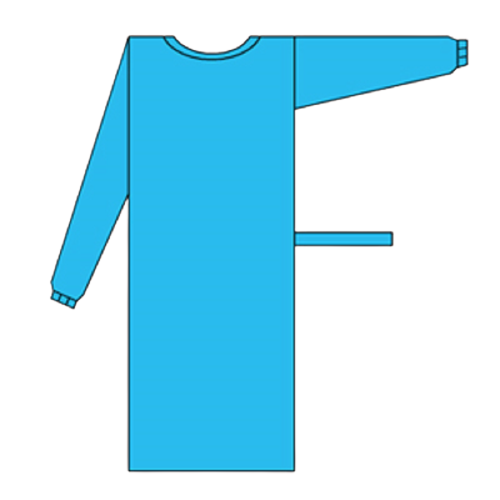 Халат медичний хірургічний 140 см, щ. 25-30г/м2 (СМС), нестерильний